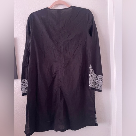 100% Cotton Black Swim Cover Up, M - Picture 4 of 6